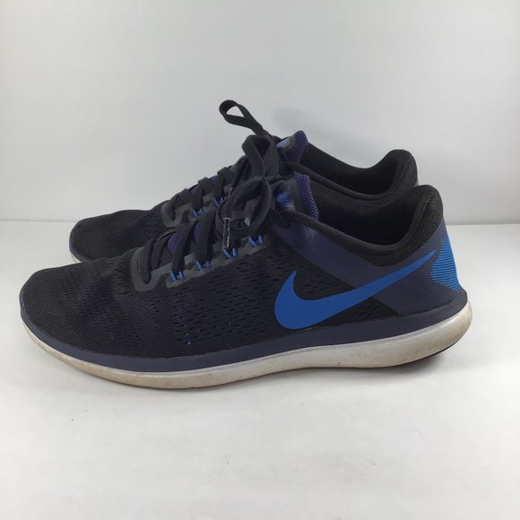 Nike Other - Nike Flex 2016 RN Running Sneakers Black/Blue 10